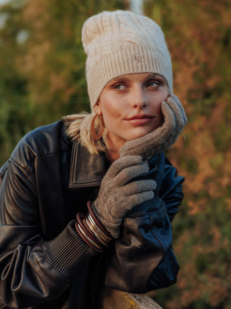 Beanie Cashmere Sierra Etrier Beige sierra ESIE430U other view 1